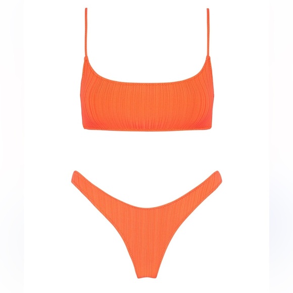 Triangl Swimwear Swim Triangl Orange Bikini Set Poshmark